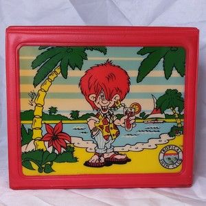 Tropical Swim Club Vintage Vinyl Lunchbox, 1970s HTF Rare Lunch Box (Ardee?)